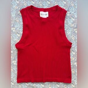 Olive & Oak Vibrant Red Sleeveless Top